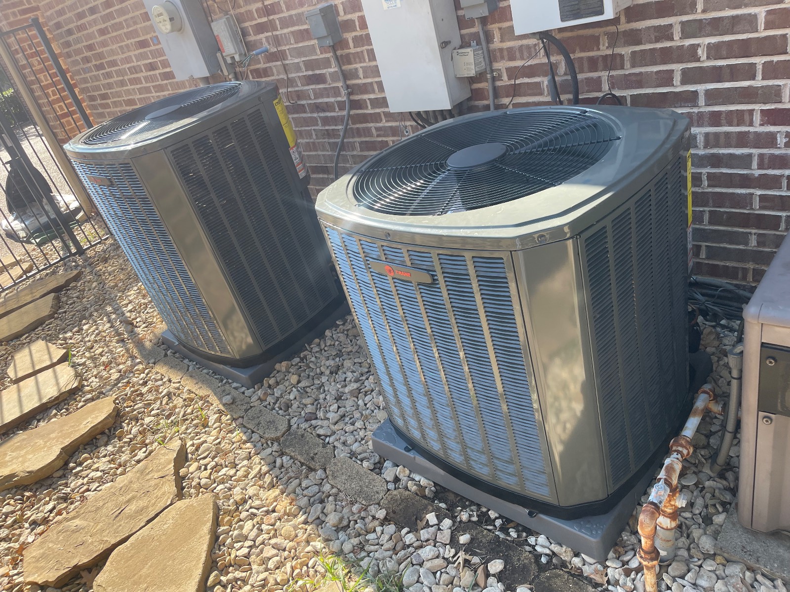 Two new outdoor AC condensers installed by The AC Factory
